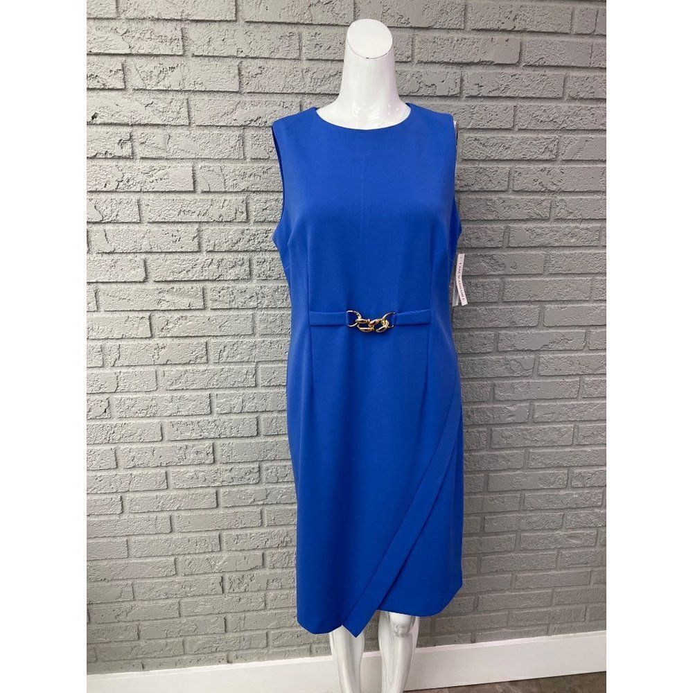 Shelby & Palmer Women Asymmetrical Hem Sheath Dress Size 12